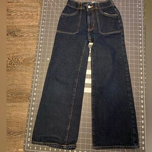Old Navy Girls Wide Leg Dark Blue Jeans Size 10